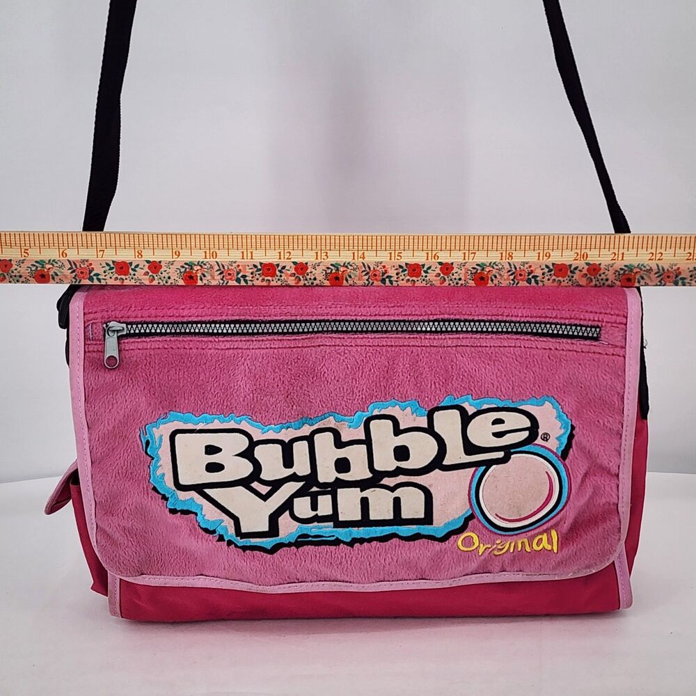 Bubble Yum Original Gum RARE Y2K 2008 Pink Messenger Bag - Picture 12 of 13